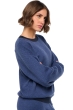 Cashmere & Cotton ladies round necks stormie blue navy m